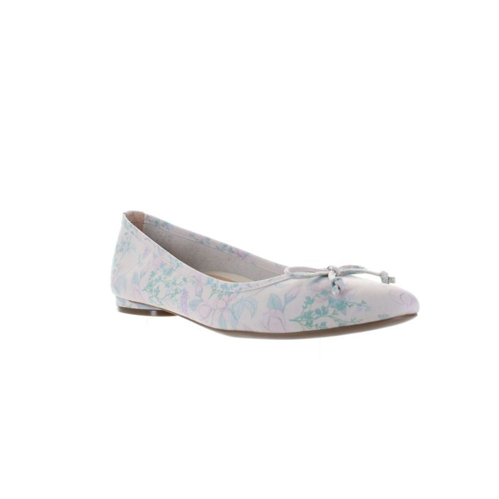 Vionic Floral Print Flats - Pastel Blue and Purple - Picture 2 of 4